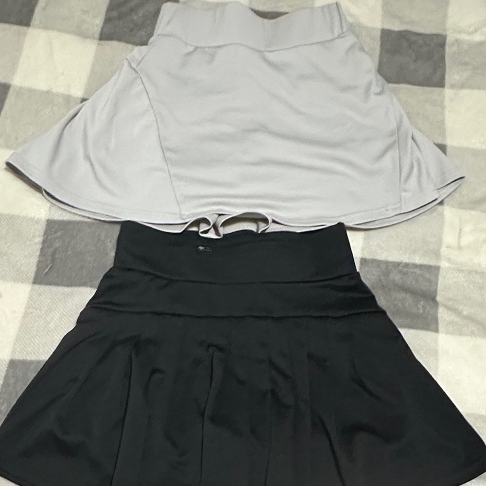 Chic Women's Black and Gray Mini Skirt Set